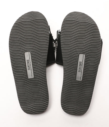 美品 TOGA×SUICOKE スイコック フリンジ SLIDE サンダル ブラック レディース SIZE 25cm トーガ