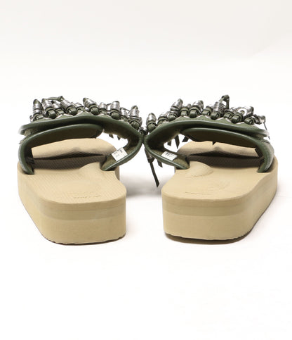 美品 TOGA×SUICOKE スイコック フリンジ SLIDE サンダル カーキ レディース SIZE 25cm トーガ