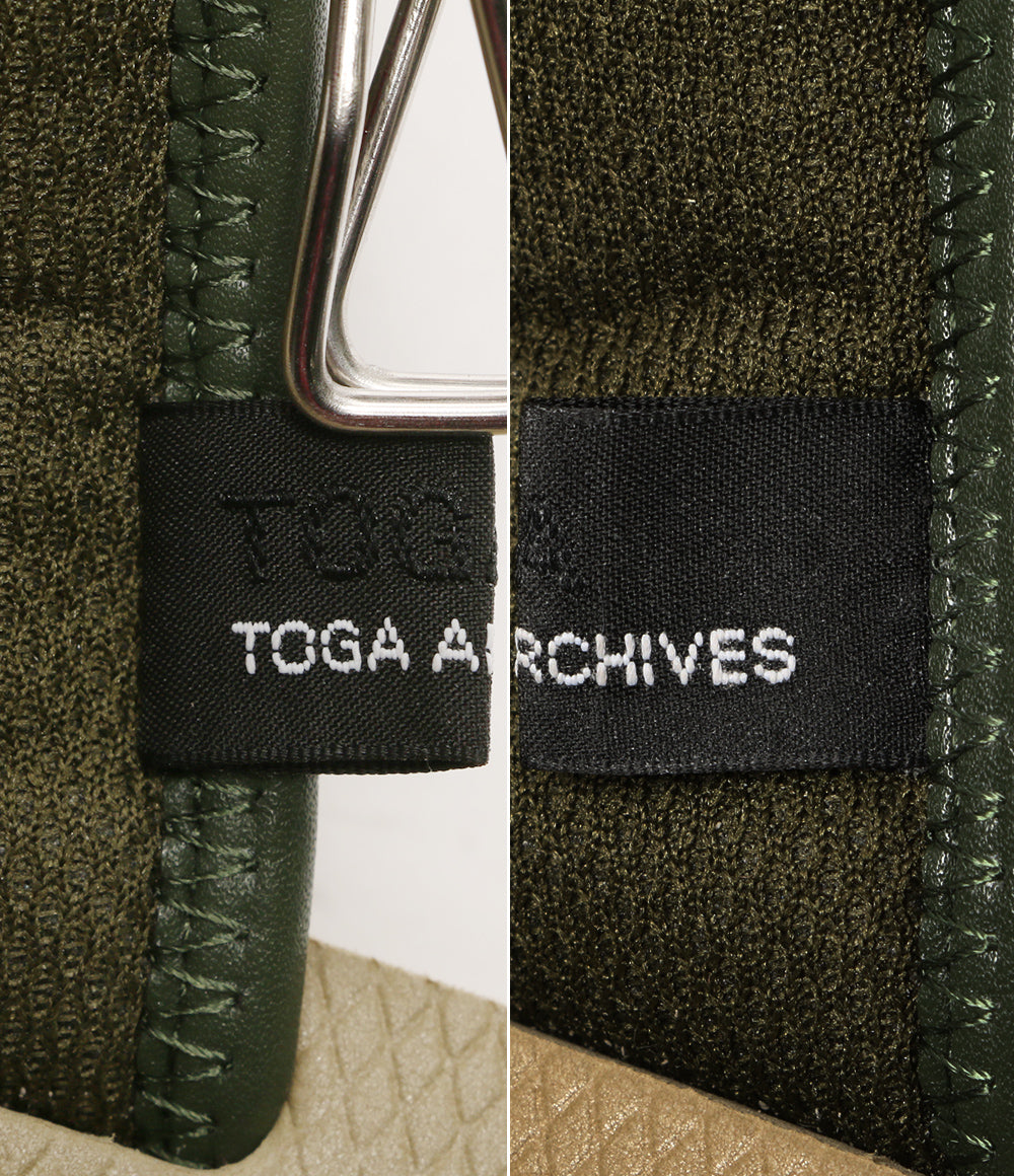 美品 TOGA×SUICOKE スイコック フリンジ SLIDE サンダル カーキ レディース SIZE 25cm トーガ