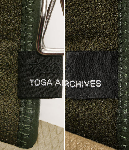 美品 TOGA×SUICOKE スイコック フリンジ SLIDE サンダル カーキ レディース SIZE 25cm トーガ