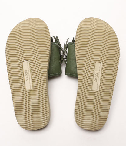 美品 TOGA×SUICOKE スイコック フリンジ SLIDE サンダル カーキ レディース SIZE 25cm トーガ