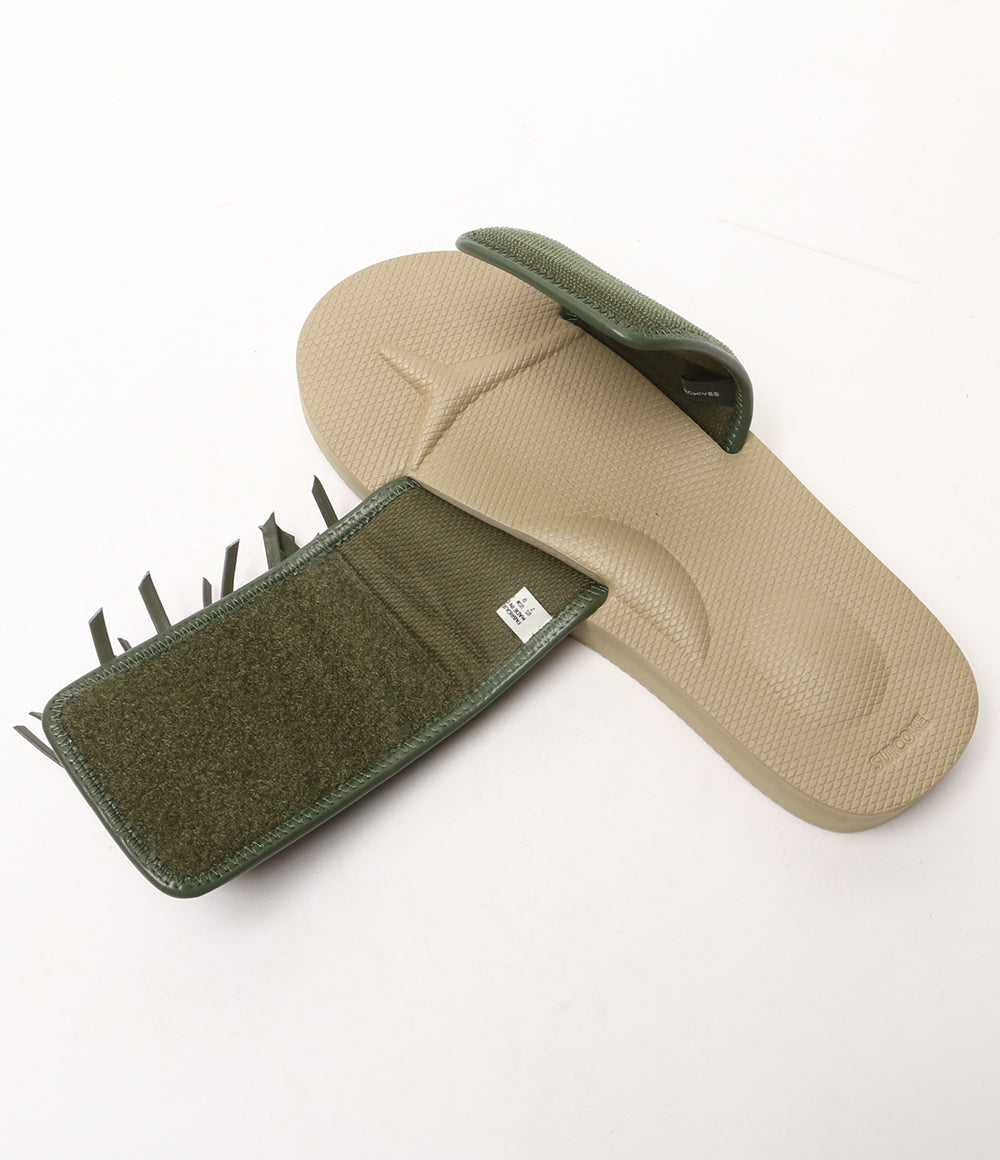 美品 TOGA×SUICOKE スイコック フリンジ SLIDE サンダル カーキ レディース SIZE 25cm トーガ
