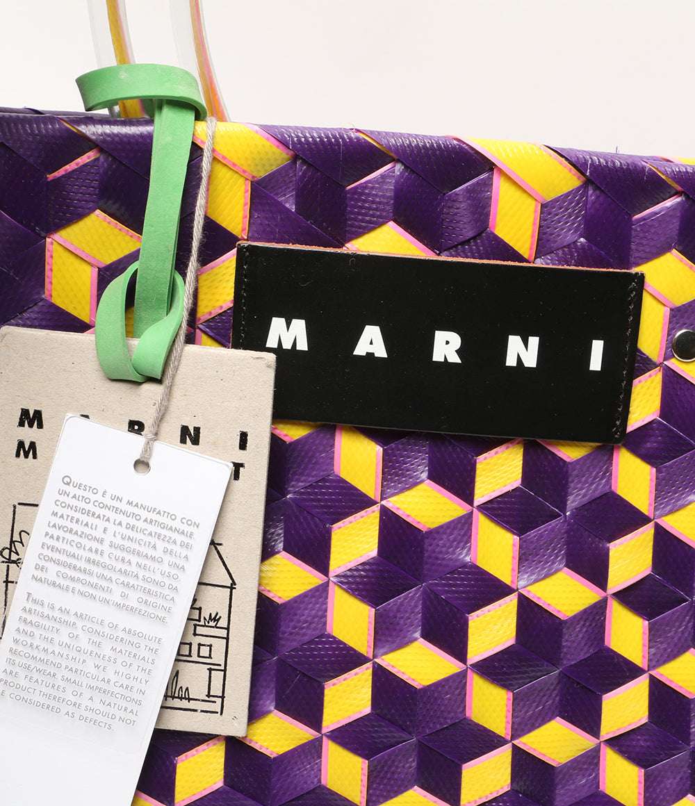 美品 MARNI ショッピングバッグ EGGPLANT SHOPPING BAG レディース マルニ