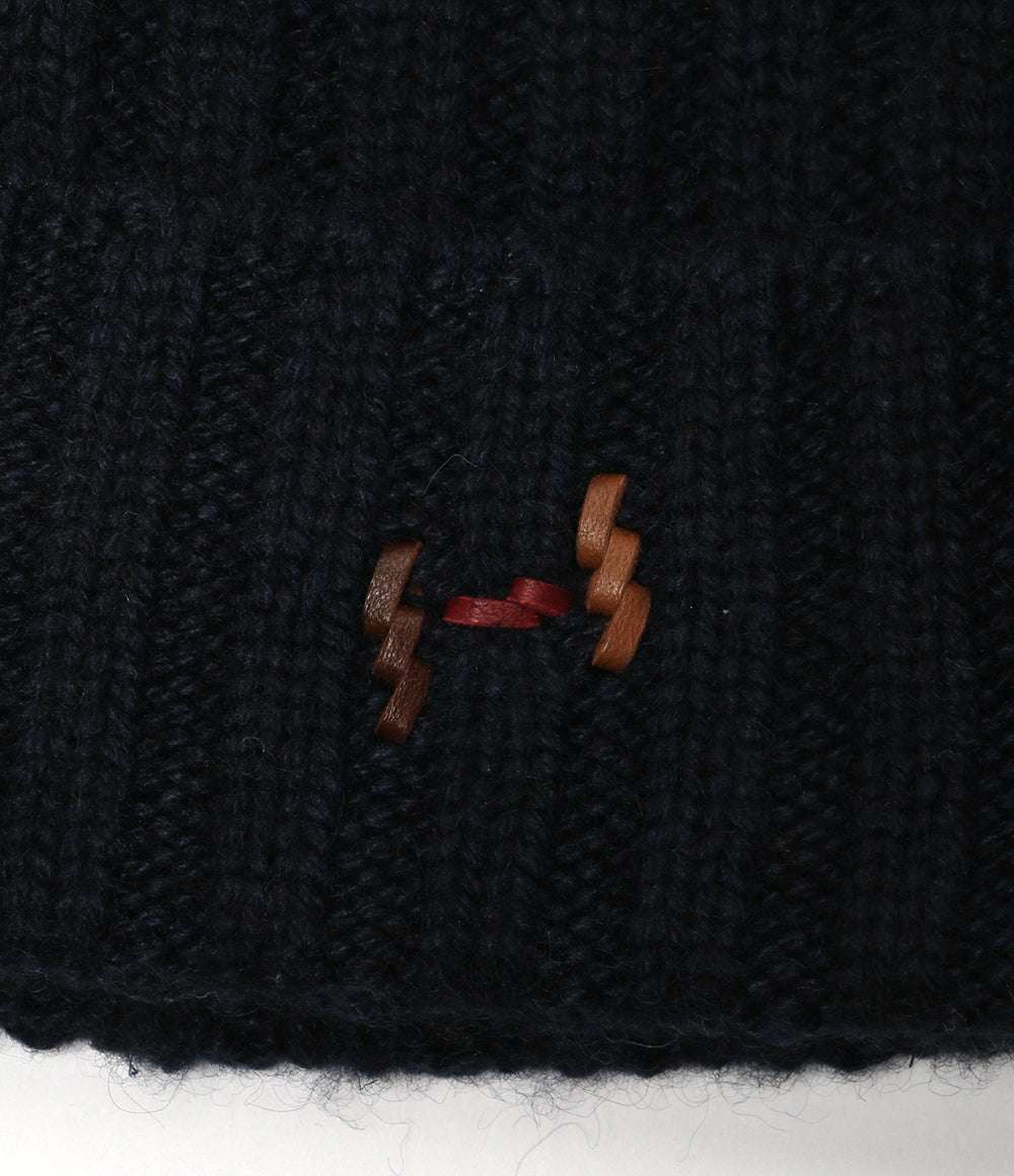 美品 HERMES ニット帽 トルサードニットビーニー メンズ エルメス