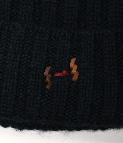 美品 HERMES ニット帽 トルサードニットビーニー メンズ エルメス