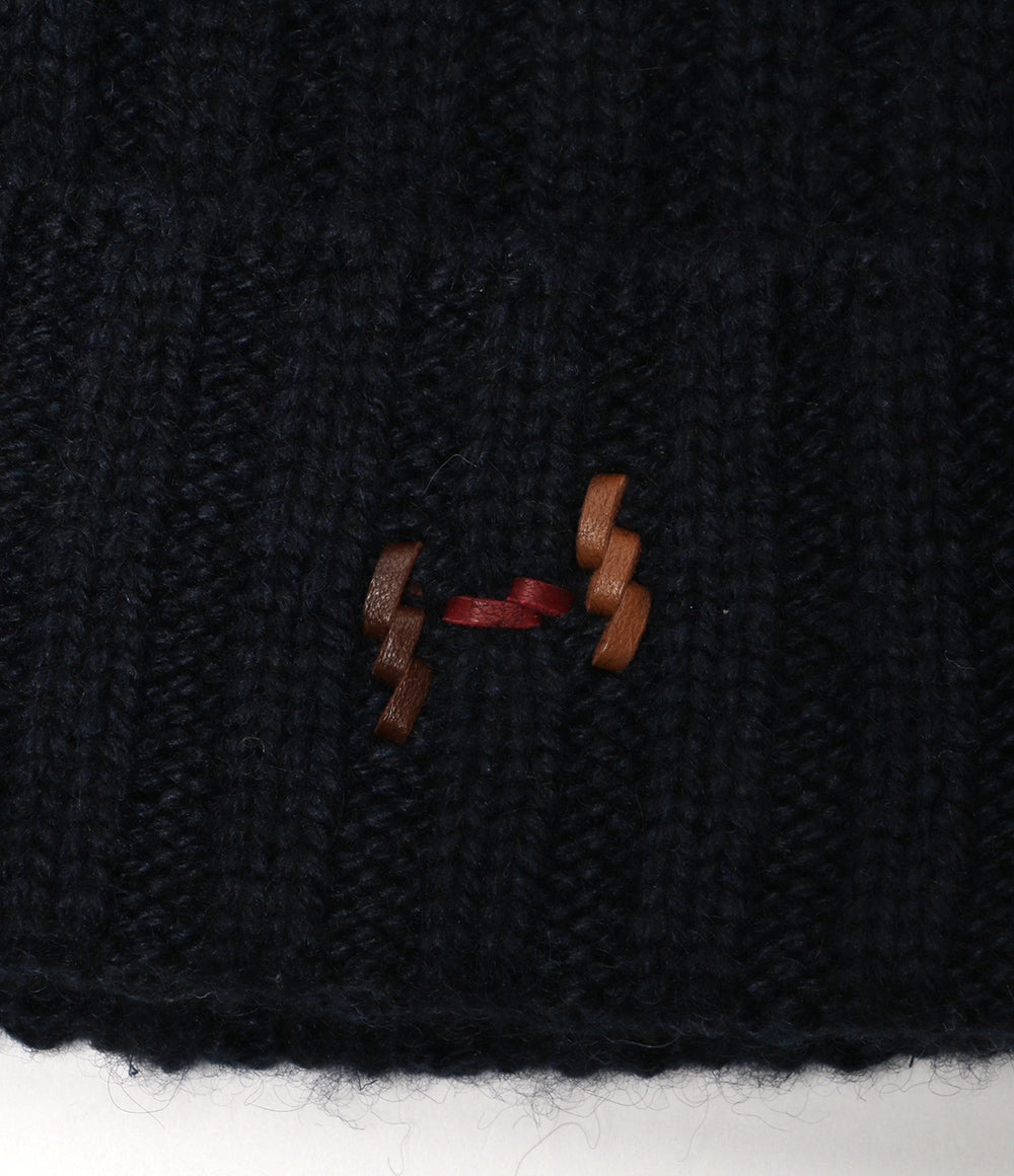 美品 HERMES ニット帽 トルサードニットビーニー メンズ エルメス