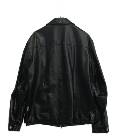 ARMANI JEANS レザーブルゾン ブラック 00S メンズ SIZE 54 アルマーニジーンズ