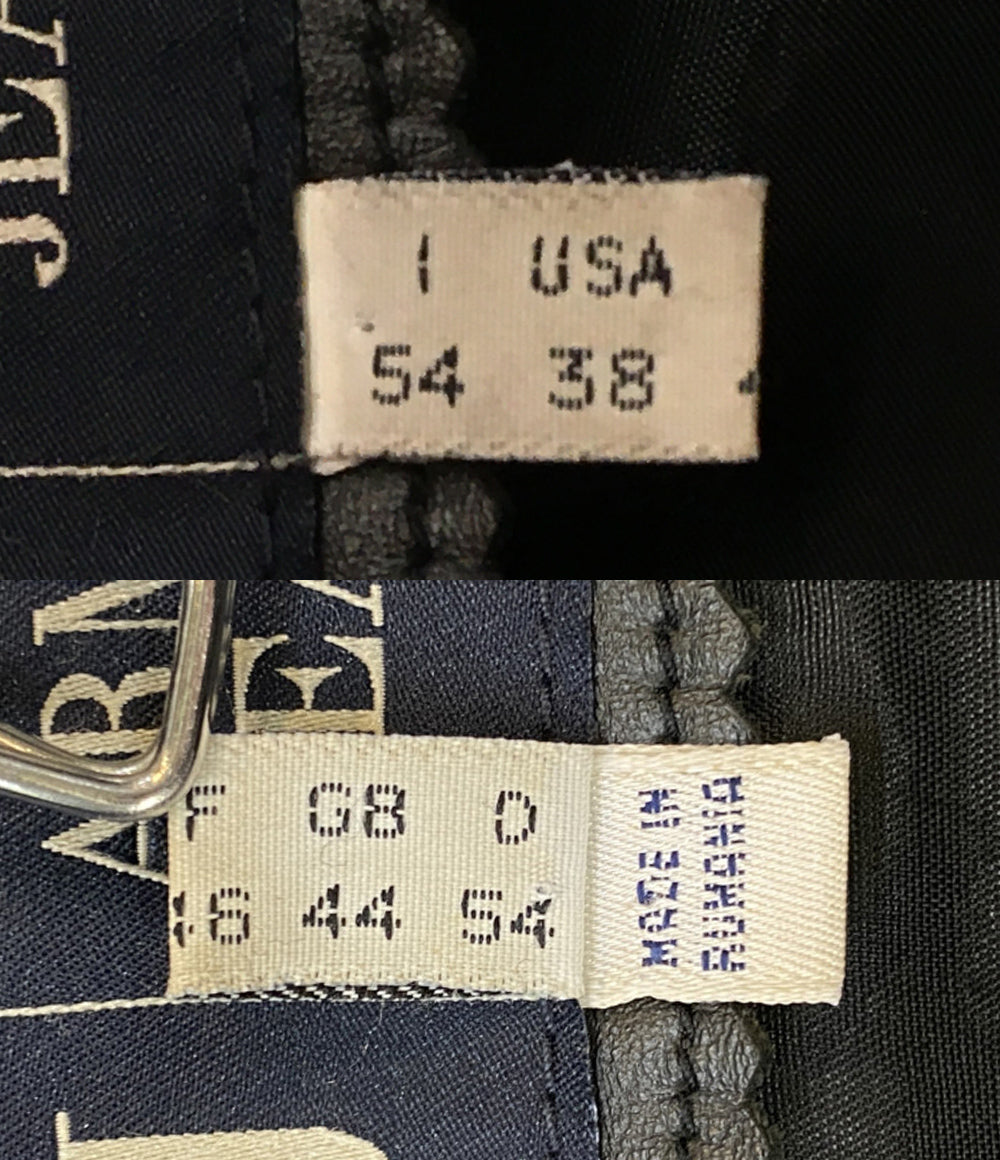 ARMANI JEANS レザーブルゾン ブラック 00S メンズ SIZE 54 アルマーニジーンズ