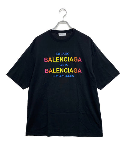 BALENCIAGA 半袖Tシャツ レインボーロゴプリント メンズ SIZE S バレンシアガ