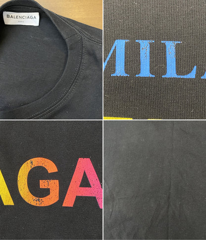 BALENCIAGA 半袖Tシャツ レインボーロゴプリント メンズ SIZE S バレンシアガ
