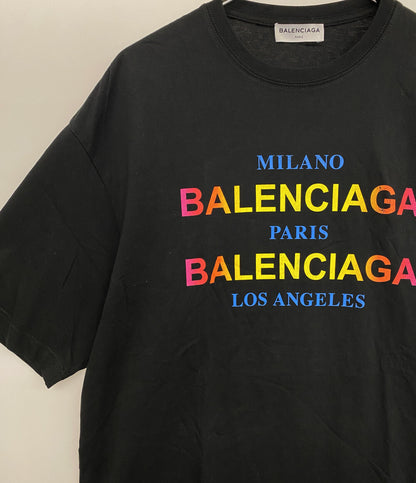BALENCIAGA 半袖Tシャツ レインボーロゴプリント メンズ SIZE S バレンシアガ