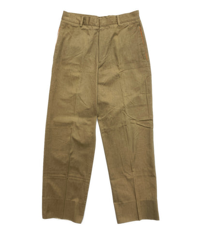 HERMES 内オレンジストレートパンツ レディース SIZE 46 エルメス