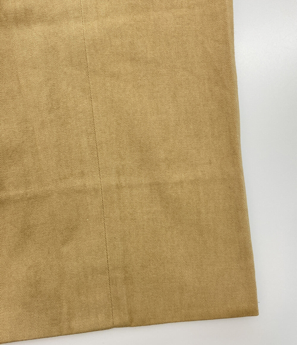 HERMES 内オレンジストレートパンツ レディース SIZE 46 エルメス