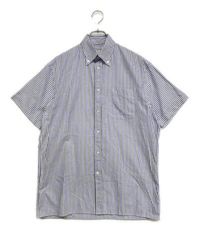 美品 VALENTINO 半袖シャツ ストライプ VLOGO SIGNATURE STRIPED OXFORD メンズ SIZE 38 ヴァレンチノ