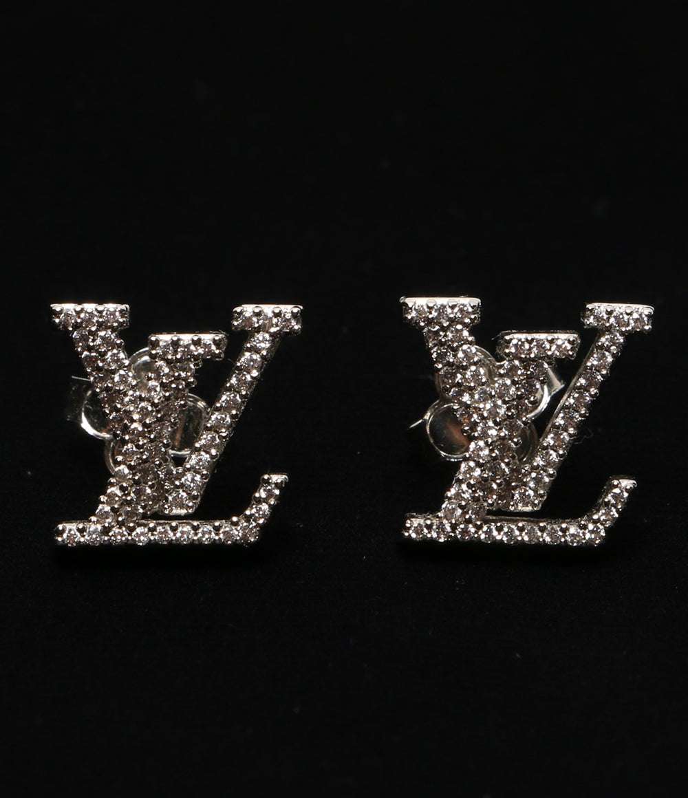 LOUIS VUITTON ロゴ ピアス 00608 シルバー レディース ルイヴィトン
