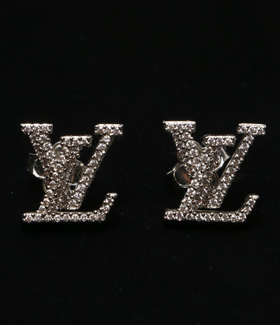 LOUIS VUITTON ロゴ ピアス 00608 シルバー レディース ルイヴィトン