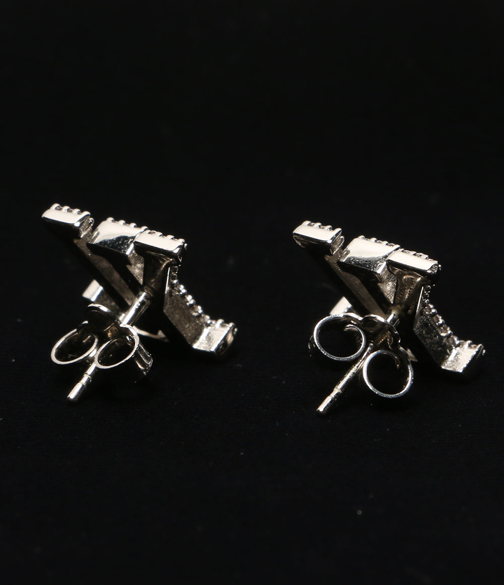 LOUIS VUITTON ロゴ ピアス 00608 シルバー レディース ルイヴィトン