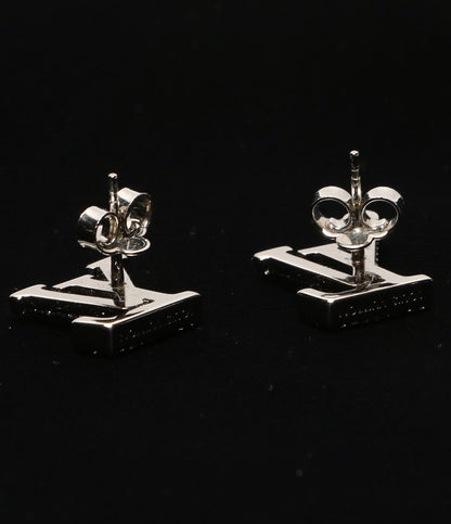 LOUIS VUITTON ロゴ ピアス 00608 シルバー レディース ルイヴィトン