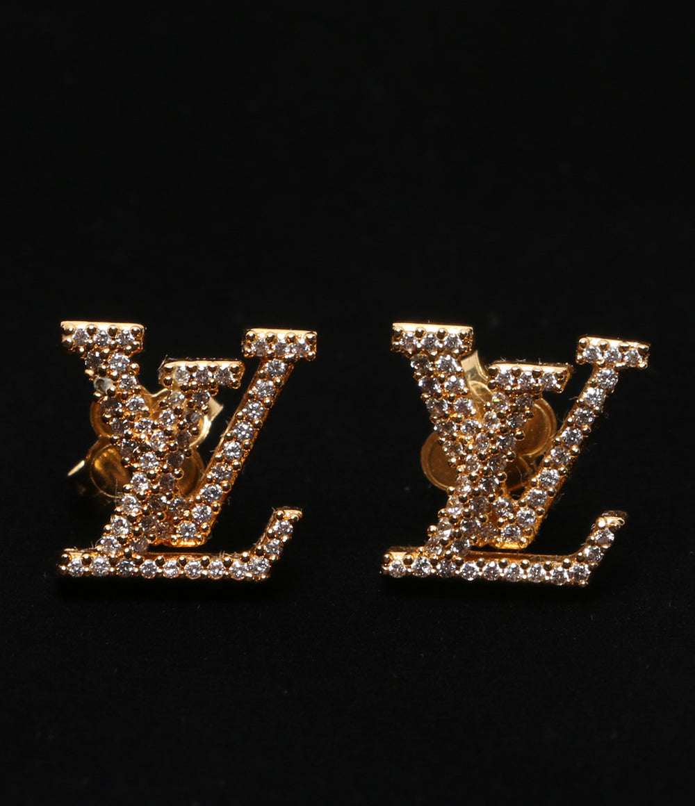 LOUIS VUITTON ロゴ ピアス 00609 ゴールド レディース ルイヴィトン