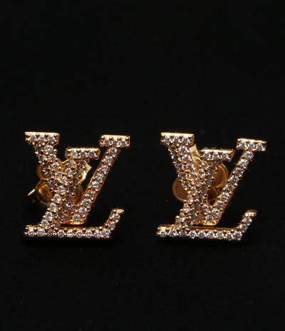 LOUIS VUITTON ロゴ ピアス 00609 ゴールド レディース ルイヴィトン