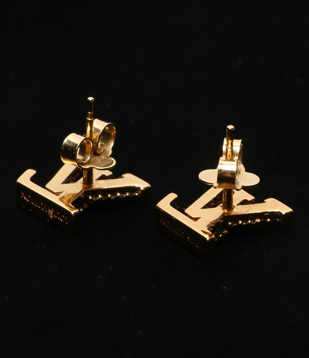 LOUIS VUITTON ロゴ ピアス 00609 ゴールド レディース ルイヴィトン