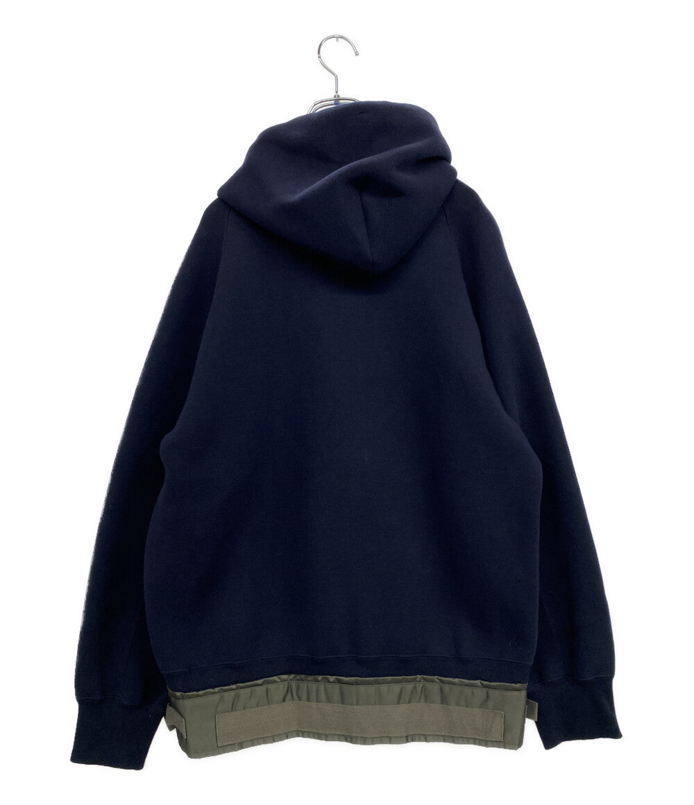 美品 sacai ハイネックダブルジップアップパーカー 23-03058M メンズ