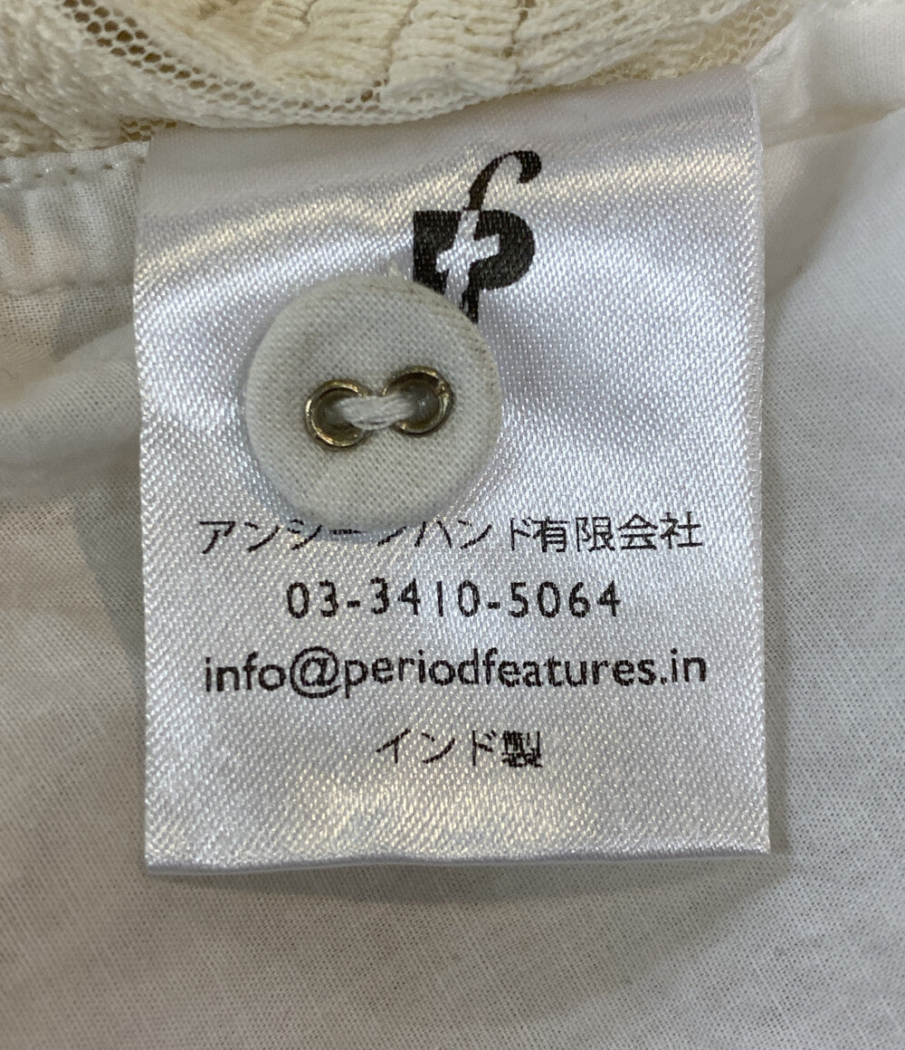 PERIOD FEATURES ピリオドフィーチャーズ 長袖シャツ COTTON POPLIN BACK KNIT LACE PULLOVER メンズ SIZE -