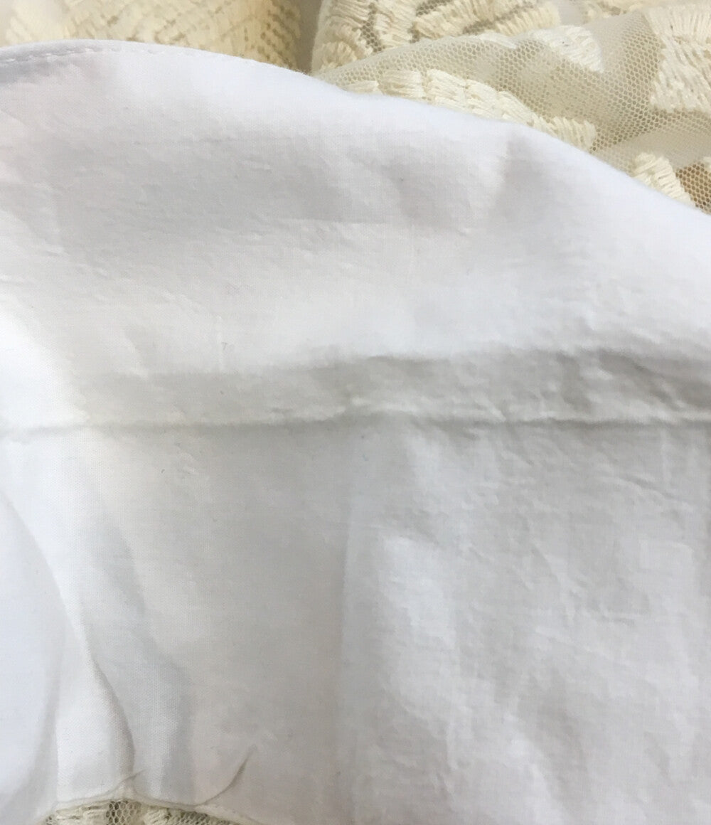 PERIOD FEATURES ピリオドフィーチャーズ 長袖シャツ COTTON POPLIN BACK KNIT LACE PULLOVER メンズ SIZE -