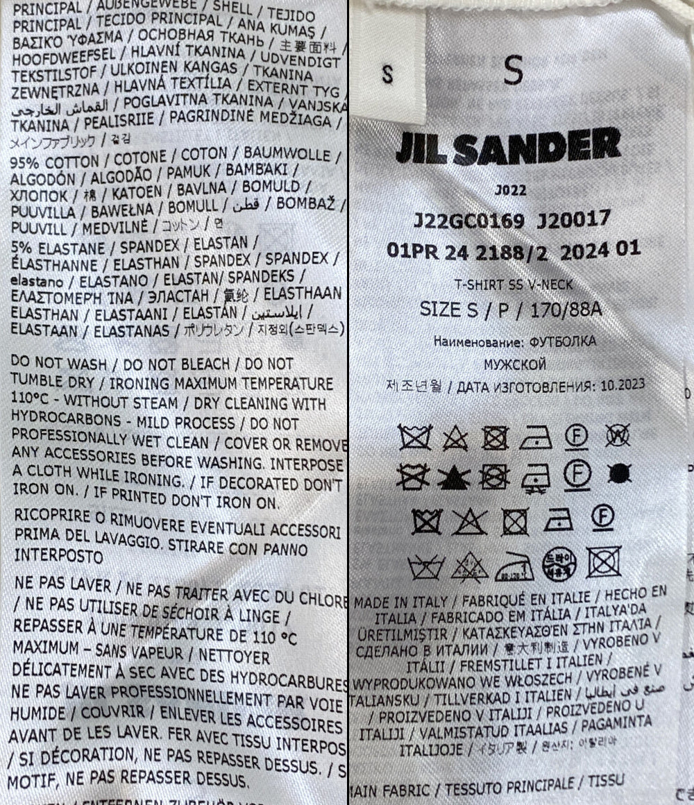 Jil sander Vネックオーバーサイズカットソー 24SS メンズ SIZE S ジルサンダー