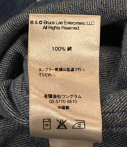 Supreme 半袖デニムシャツ 袖チェック 14SS メンズ SIZE M シュプリーム