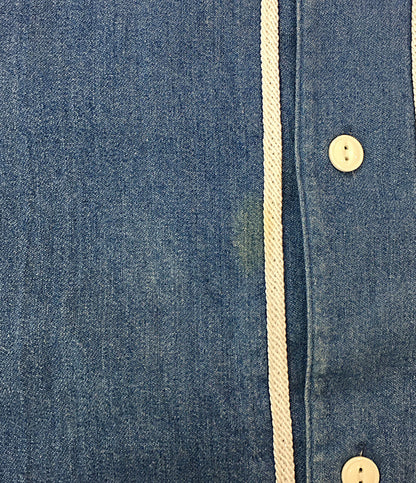 Supreme 半袖デニムシャツ 袖チェック 14SS メンズ SIZE M シュプリーム