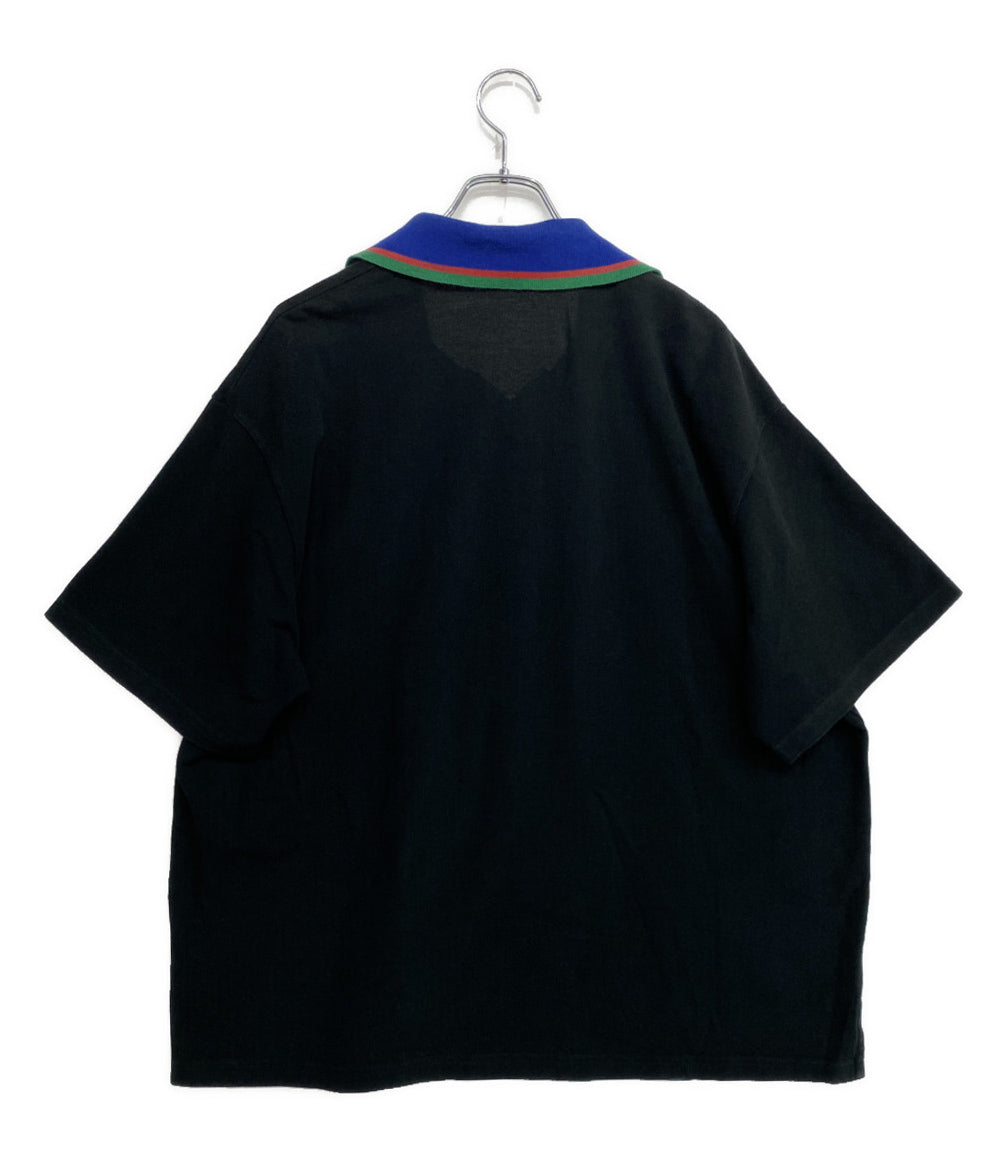 YOHJI YAMAMOTO POUR HOMME 半袖ポロシャツ コットンオープンカラー