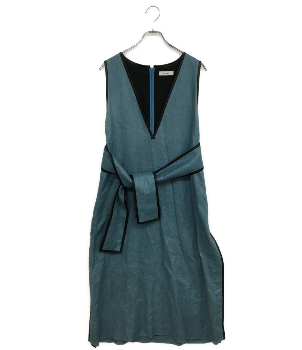 ADORE デザインツイルワンピース ノースリーブ 531-9140504 レディース SIZE 38 アドーア