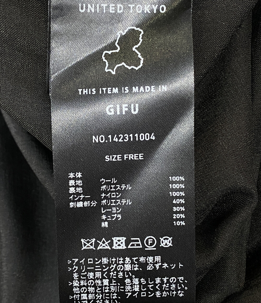 美品 UNITED TOKYO プリューム刺繍ワンピース ノースリーブ 142311004 レディース SIZE FREE ユナイテッドトウキョウ