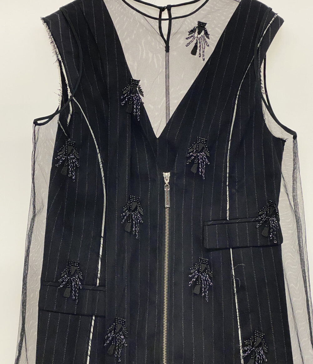 美品 UNITED TOKYO プリューム刺繍ワンピース ノースリーブ 142311004 レディース SIZE FREE ユナイテッドトウキョウ