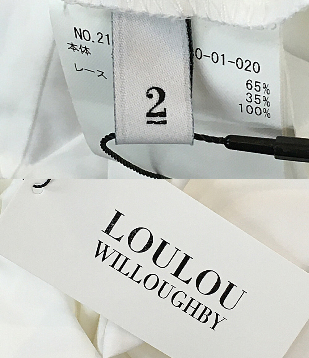 LOULOU WILLOUGHBY ルルウィルビー 襟デザインノースリーブブラウス 212320-13-180-01-020 レディース SIZE 2