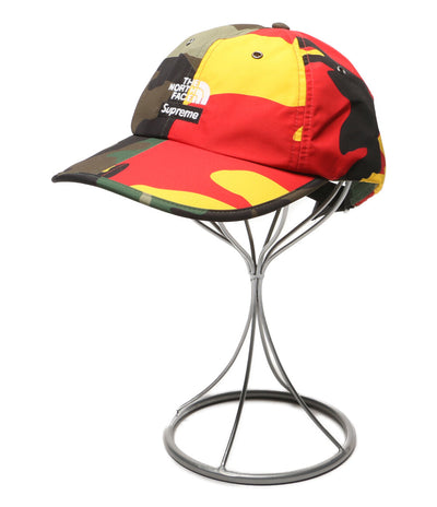 美品 THE NORTH FACE × Supreme シュプリーム キャップ Split 6-Panel CAP 24SS NN52402I メンズ ザ・ノースフェイス