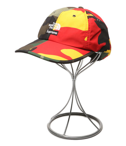 美品 THE NORTH FACE × Supreme シュプリーム キャップ Split 6-Panel CAP 24SS NN52402I メンズ ザ・ノースフェイス