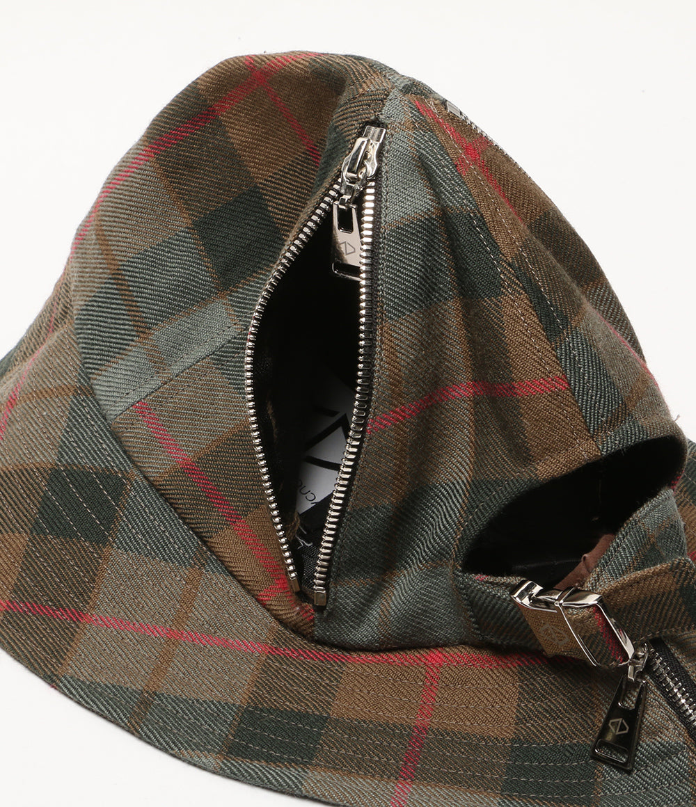 ACUOD by CHANU アクオド バイ チャヌ ジップチェックバケットハット メンズ