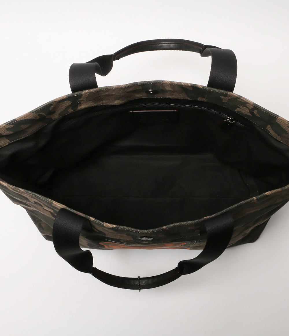 美品 COACH トートバッグ WhIsBeコラボ バンダルガミー カモフラ F76809 レディース コーチ