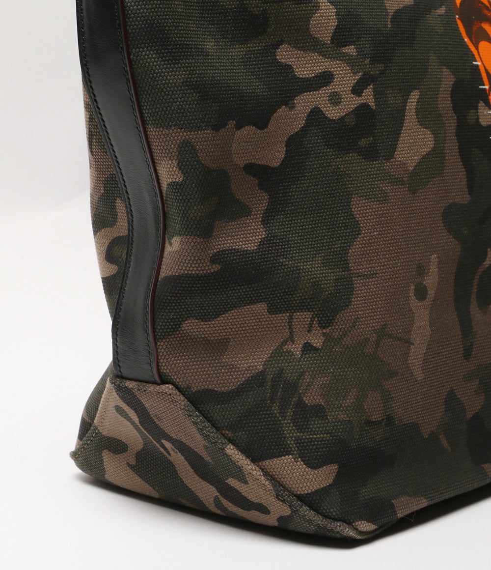 美品 COACH トートバッグ WhIsBeコラボ バンダルガミー カモフラ F76809 レディース コーチ