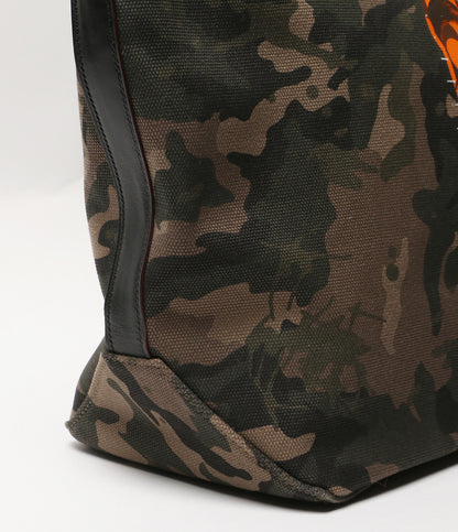 美品 COACH トートバッグ WhIsBeコラボ バンダルガミー カモフラ F76809 レディース コーチ