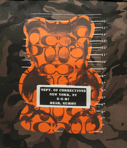 美品 COACH トートバッグ WhIsBeコラボ バンダルガミー カモフラ F76809 レディース コーチ