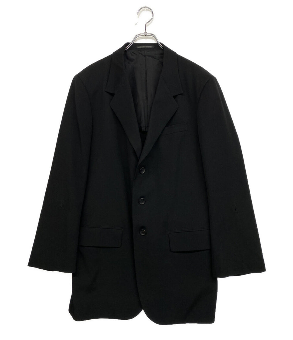 訳あり YOHJI YAMAMOTO POUR HOMME ジャケット WOOL GABARDINE BACK OPENING JACKET 23aw メンズ SIZE 3 ヨウジヤマモトプールオム