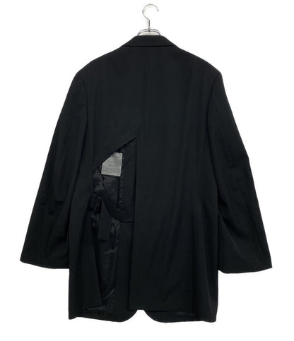 訳あり YOHJI YAMAMOTO POUR HOMME ジャケット WOOL GABARDINE BACK OPENING JACKET 23aw メンズ SIZE 3 ヨウジヤマモトプールオム