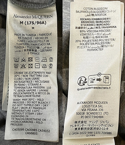Alexander Mcqueen 半袖Ｔシャツ 刺繍ロゴカットソー メンズ SIZE M アレキサンダーマックイーン