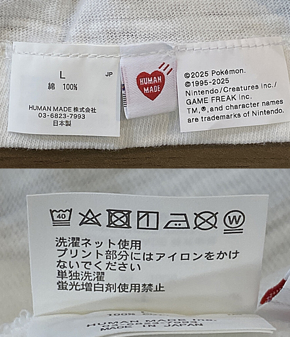 美品 HUMAN MADE 半袖Ｔシャツ pokemon made ピカチュウ メンズ SIZE L ヒューマンメード