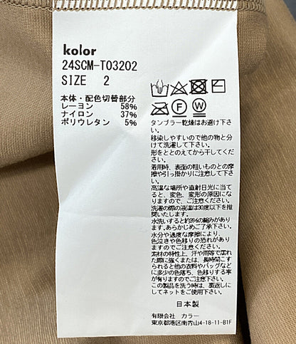 美品 kolor 半袖Ｔシャツ ライトポンチハイネックカットソー 24SS 24SCM-T03202 メンズ SIZE 2 カラー