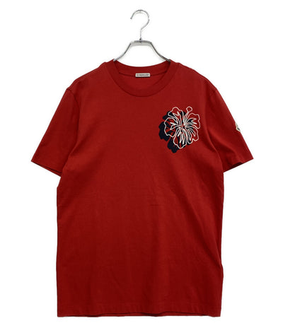 MONCLER 半袖Ｔシャツ フラワーデザインクルーネックカットソー C-SCOM-22-43250-M メンズ SIZE M モンクレール
