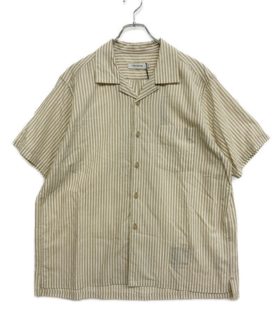 美品 nonnative 半袖シャツ VOYAGER S S SHIRT C Li Ra BROAD STRIPE メンズ SIZE 1 ノンネイティブ